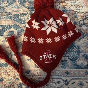 IOWA STATE Festive Maroon Knit Hat